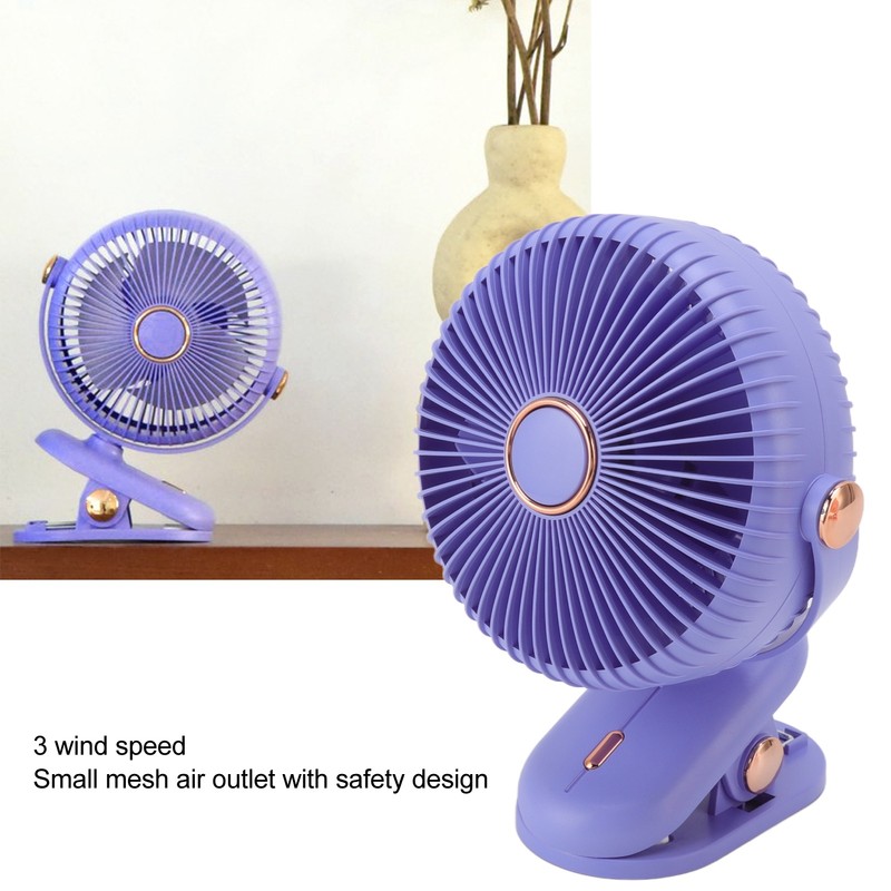 Desk Clip On Fan 3 Wind Speed Safe Design Compact
