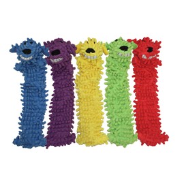 Multipet's 12-Inch Floppy Loofa Light Weight No Stuffing Dog Toys, Assorted Colors (Pack of 1)