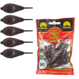 PRO FILSTAR Inline Base Lead Long Cast 5 x 90 g - Lead Fishing - Fishing Lead Set - Ground Fishing - Pear Lead Fishing - Lead Weight - Fishing Weights - Lead Weights - Drop Lead - Carp Lead