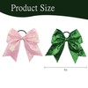 2Pcs Pink Green Bows Hair Scrunchies for Women,8 inches Dovetail