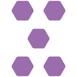 Kahuna Grip Bathtub Bath and Shower 5¼" Hexagon Non-Slip Traction Treads (Purple)