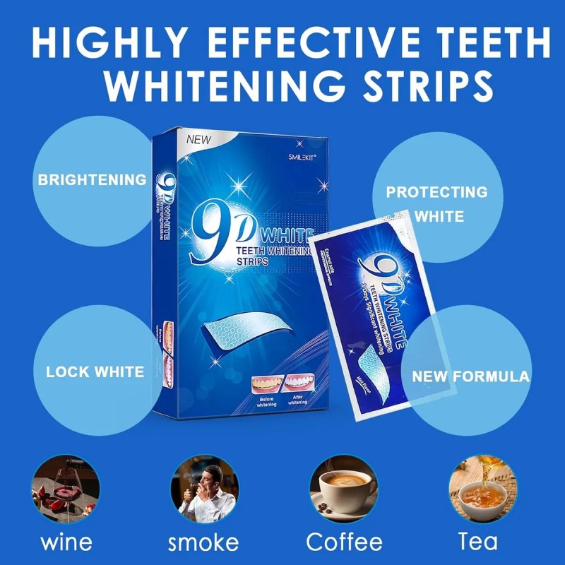 Tiras Blanqueadoras Dentales White Higiene Bucal