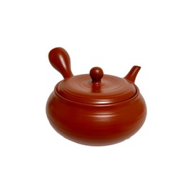 Japanese Kyusu tokoname Clay Teapot 10.8 fl.oz. Takeharu Red Clay Streak pattern from Japan