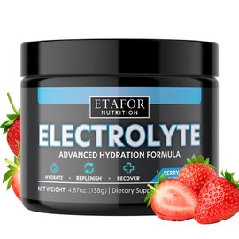 ETAFOR Electrolytes Powder - Electrolyte Drinks for Hydration, Vitality, Immunity and Endurance - Hydration Powder with Vitamins, Calcium, Magnesium, Manganese and Zinc - Hydrating Drinks 30 Servings