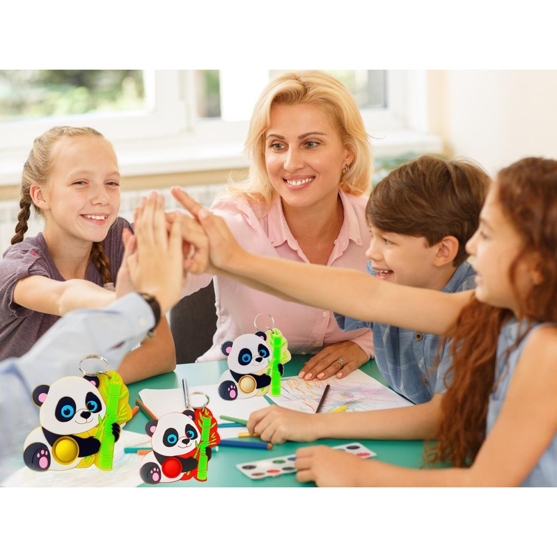 HOZKEAP 10 Packs Bulk Pandas animals Push Fidget Bubble Mini