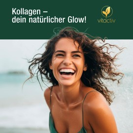VITACTIV Collagen Pulver 300g - Kollagen Hydrolysat, Typ 1 & 3 Peptide - 19 essenzielle Aminosäuren - Hohe Bioverfügbarkeit, ohne Zusätze, Geschmacksneutral - Laborgeprüft in Deutschland