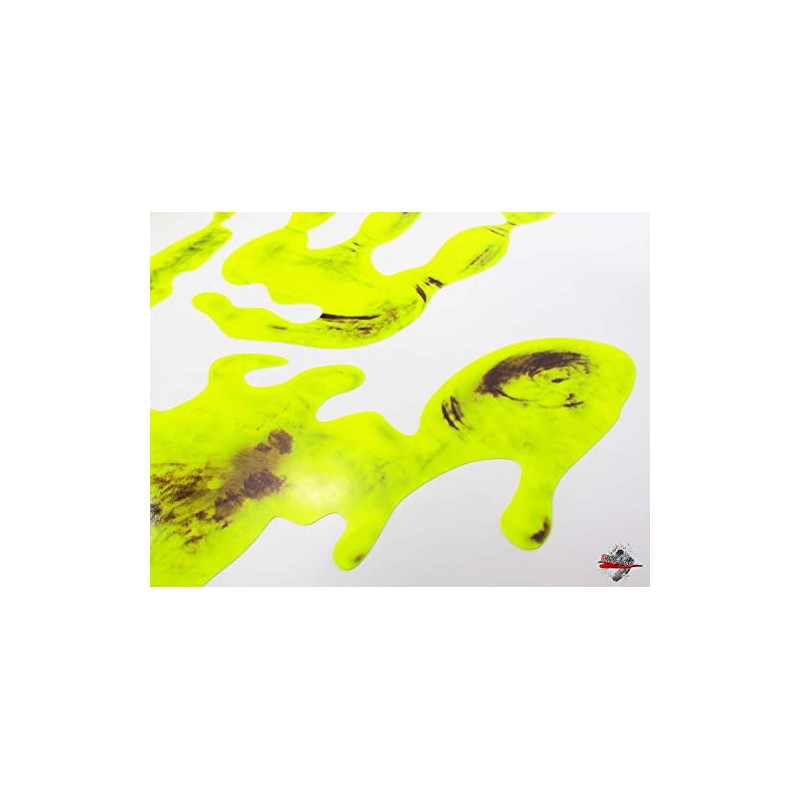 BIKE-label Car Motorcycle Sticker Zombie Hand Neon Yellow 400099VA