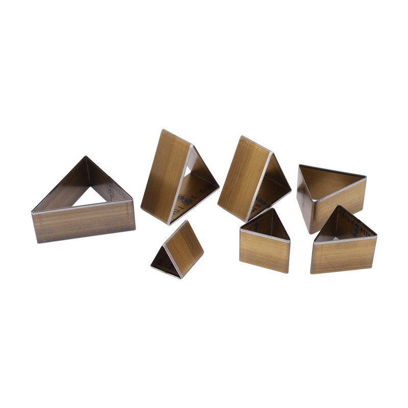 7Pcs Leather Die Cutter Hollow Punching Mold Triangular Different Sizes