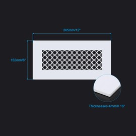 PATIKIL Air Vent Cover Grille for 9.5"x3.5" Duct Opening, Acrylic Glass (PMMA) Decorative Wall Ceiling Hole Cover Register for Home Ventilation Decor