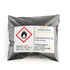 Iron Powder Weight 500 g, Dimensions Cut 150 µm