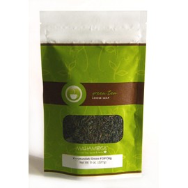 Mahamosa Flavored Green Tea White Tea Blend and Tea Infuser Set: 8 oz Lemon Jasmine Green-White Tea, 1 Stainless Steel Tea Ball Infuser (Bundle- 2 items)