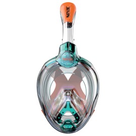 Seac Magica Snorkel Mask Full Face Mask Anti-Fog System with a Soft Mask Body, Dry Top Snorkel with Outlet Valve