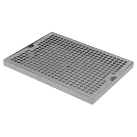 Kegco SESM-129D Stainless Steel 12" x 9" Surface Mount Drip Tray with Drain