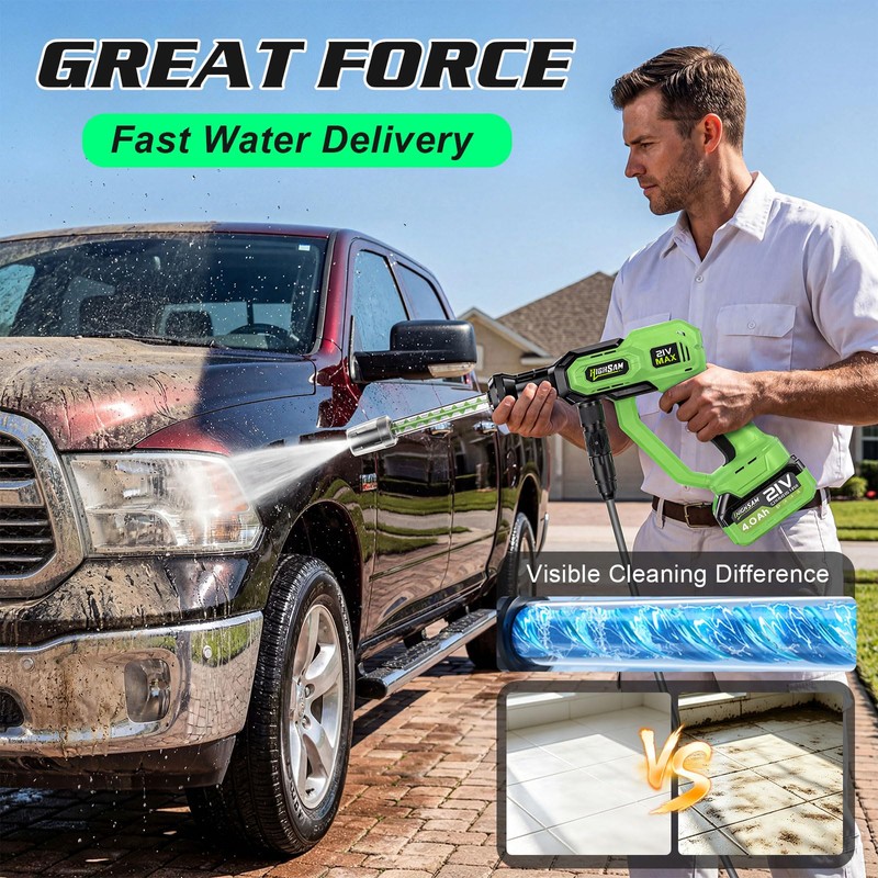Cordless Portable Washer for Car,Brushless Battery Operated Handheld Washer
