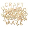 60 Wooden Letters, Wooden Letters for Crafts, Capitals Font Wall,