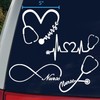 Nurse Decal Pack: Heart, Heartbeat, Infinity, Stethoscope (White, Large 5")