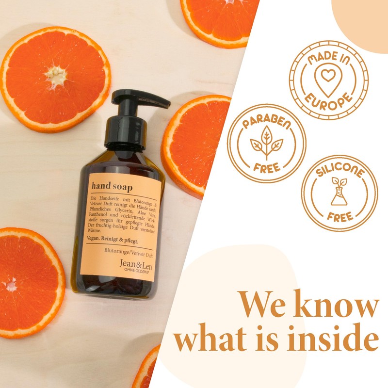 Jean & Len Hand Soap Fruity Scented of Blood Orange