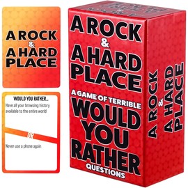 xvuzeqt A Rock & A Hard Place Would You Rather - Card Game for Adults Party Card Games for Adults and Family, Party Games for Game Night