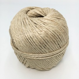 Craft Twine for Arts & Crafts, Natural Durable Tying Packing String, Hand Polished, Garden, DIY Jewelry, Cooking, 200ft. Premium 100% Pure Imported Flax Biodegradable & Stronger Than Jute! Great White