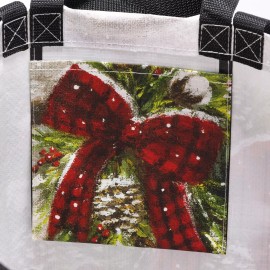 Primitives By Kathy Winter Wreath Shopping Tote Bag for Christmas #100-C183