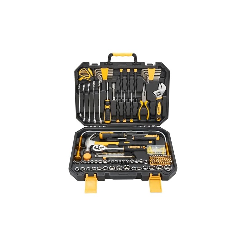 KOOPOOL Tool Set, Tool Box Kit for Mechanic and Car,