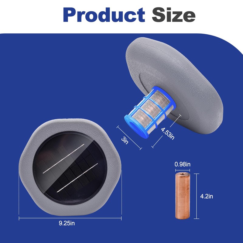 Solar Pool Ionizer - Floating Pool Cleaner for Swimming Pools