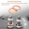 sourcing map M6 Flat Washer, 25 Pcs Copper Ring Flat