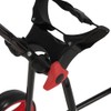 Caddymatic Golf Continental 3 Wheel Folding Golf Push/Pull Cart Black/Red