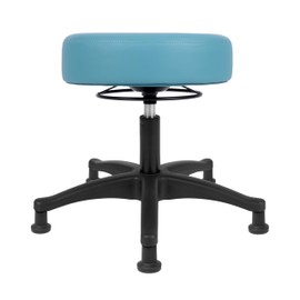 TAKE UR SEAT® All-Purpose Stools with Adjustable Seat and Easy Clean Performance Fabrics for Cleanroom Lab Medical Office Classroom Shop Garage Spa Massage Tattoo(Glide) (15" Blue)