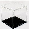 Clear Acrylic Display Case-Assemble Countertop Box with Black Base ,Dustproof