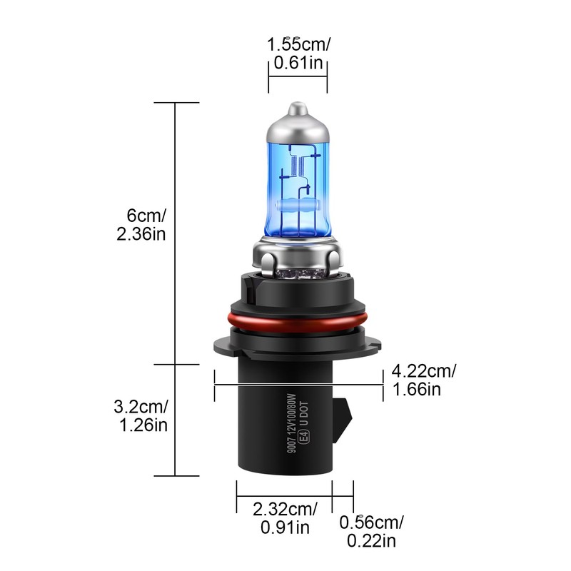 WinPower 9007 HB5 Halogen Bulbs, 100/80w 5500K White High Performance