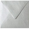 Square Envelopes 15.5 cm 15.5 x 155 mm Silver Metallic