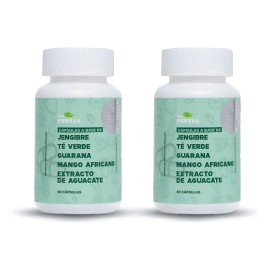 Ag Persea - Pack 2 Capsulas Detox 60 Caps Cu Con Te Verde Sin Sabor                                                                                   