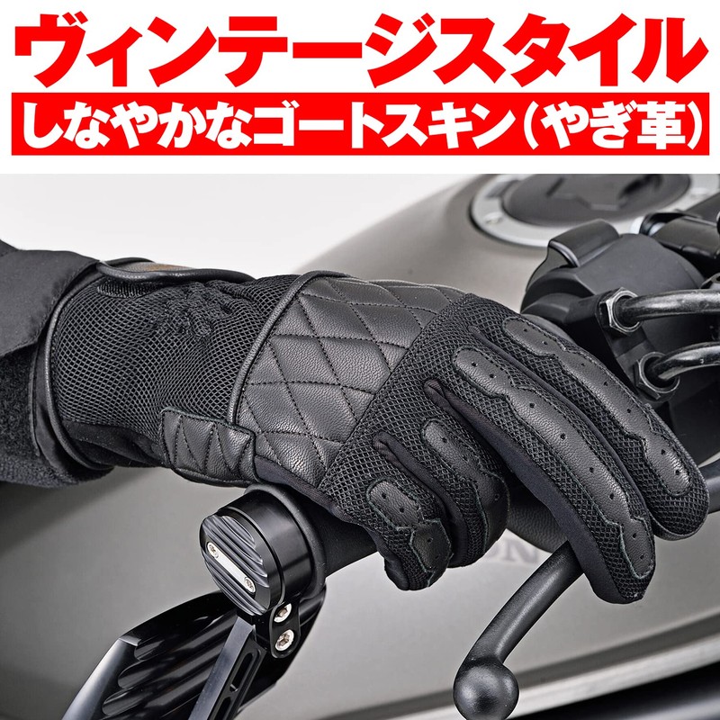 Daytona 19949 Motorcycle Gloves, Spring and Summer, Genuine Leather (Goat