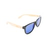 banblue Bamboo Sunglasses (Black, Blue Mirrored)