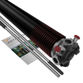 Garage Door Torsion Spring 234x1.75x35 for Right Side of Garage Door with Winding Bars | Torsion Springs for Garage Door Repair | Precision E-Coating 5-Year Warranty Min. 30,000 Cycles (Black Cone)