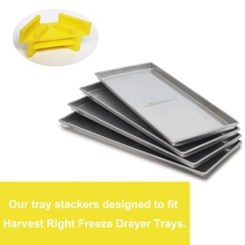PIAOLGYI 12 Pcs Tray Stackers for Harvest Right Freeze Dryer Accessories Compatible with Harvest Right Trays,Yellow(ONLY Tray Stackers)