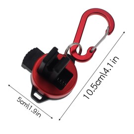 Nihfien Wearable Fishing Rod Holder with Keychain, 2-11MM Rod Diameter Portable Fishing Lure Hanging Pole, Fly Fishing Tackle Accessories, Creek Rod Clip Assistant Tools (2PCS)