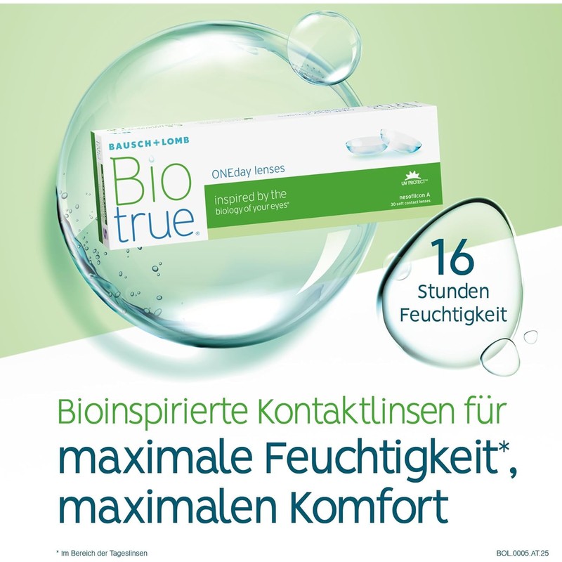 Biotrue, ONEday, clear, 30, BC 8.6 millimeters, DIA 14.2 millimeters,