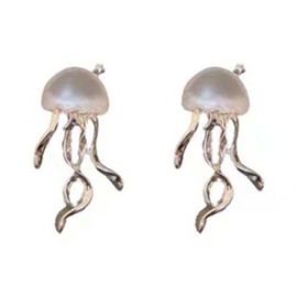 Stocking Stuffers Holiday Outfits for Women 2024 Creative Jellyfish Earrings for Women Ocean Animals Studs Earrings Jellyfish Statement Earrings Ocean Animals Drop Earrings Novelty Christmas Jewelry Gifts for Girls