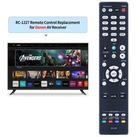TCNOUMT RC-1227 for Denon Remote Control Compatible with Denon Audio/Video AV Receiver RC1227 AVRX-1400H AVR-X1500H AVR-X1600H AVR-S640H AVR-S650H AVR-S730H AVR-S740H AVR-S750H AVRX1400H AVRS 750H