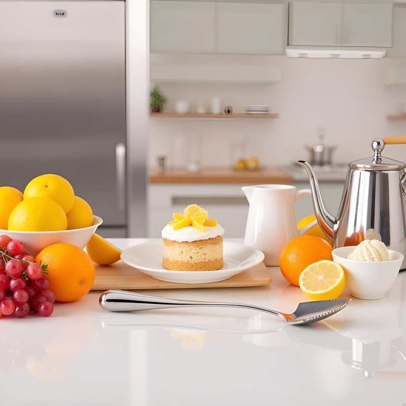Fruit Grapefruit Spoon Long Handle Stainless Steel 15.5cm Dessert Tea