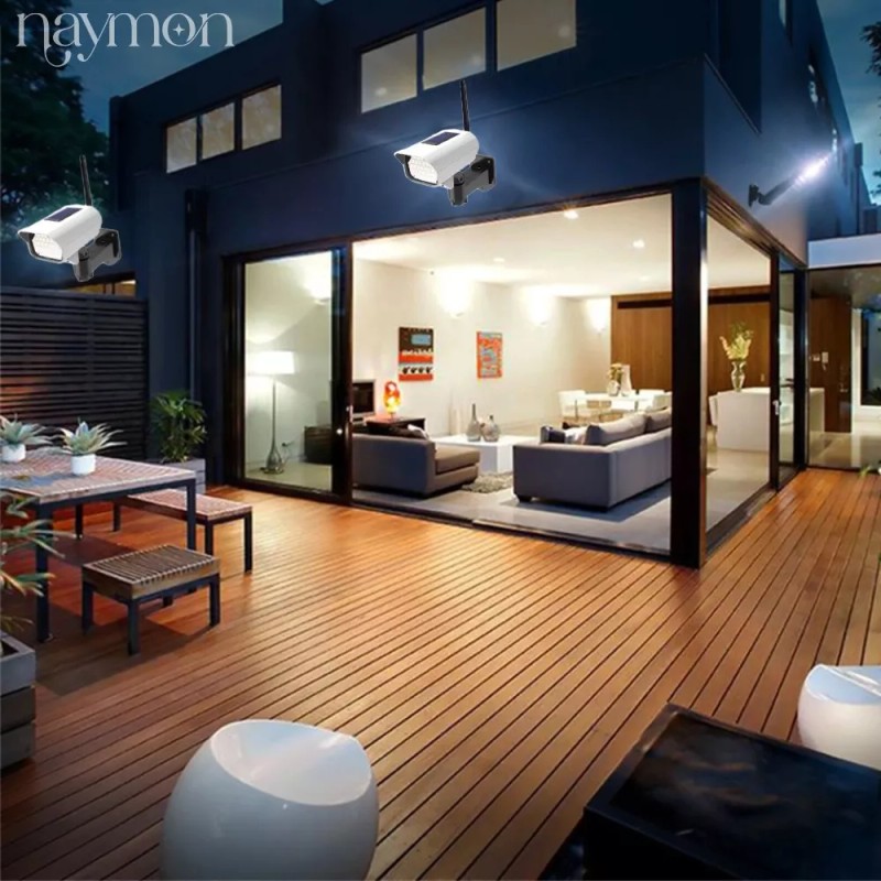 Naymon 3pz Lampara Reflector Solar Luz Led Pared Sensor Exterior