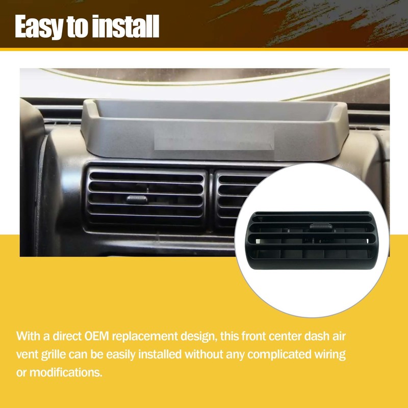 Front Center Dash Air Vent Grille Compatible with Jeep Cherokee