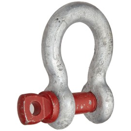 Crosby 1018491 Carbon Steel G-209 Screw Pin Anchor Shackle, Galvanized, 4-3/4 Ton Working Load Limit, 3/4" Size