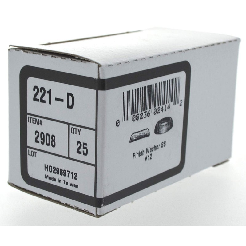 The Hillman Group 2908 Number-12 Stainless Steel Finish Washer, 25-Pack