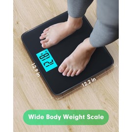 ZOETOUCH Scale for Body Weight 560lbs Digital High Capacity Bathroom Weighing Bath Scale