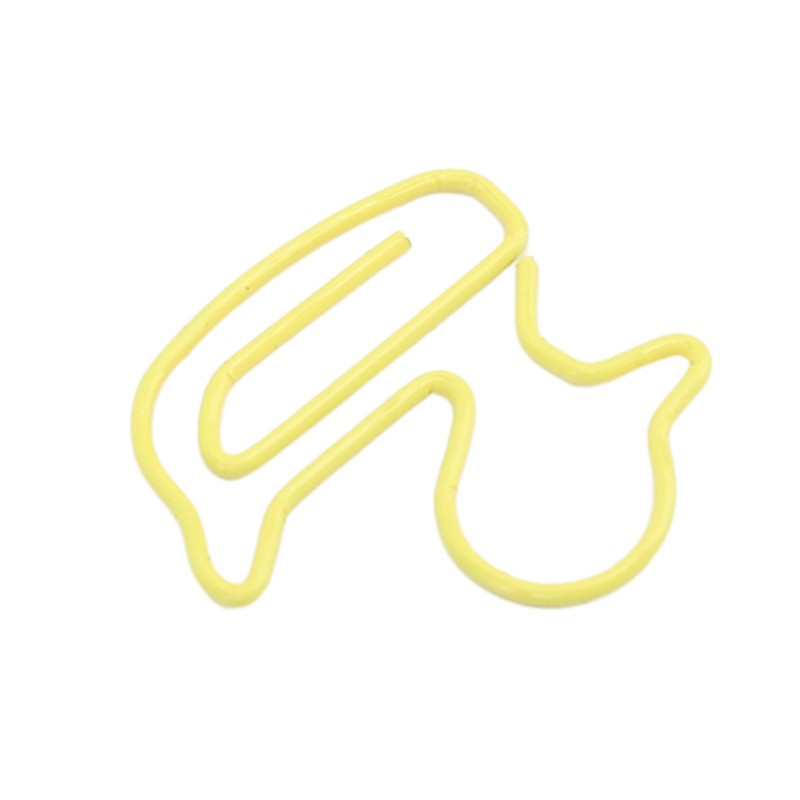 100pcs Paper Clips Cute Duck Shaped Decorative Metal Paperclips with