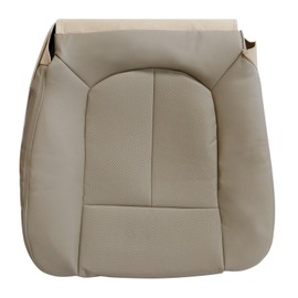 Priprilod Perforated Leather Tan Driver Side Bottom Replacement Seat Cover Compatible with Ford F150 Lariat 2009 2010 2011 2012 2013 2014