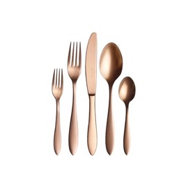 Villeroy & Boch Manufacture Cutlery 5 Piece Place Setting, Service for 1, 18/10 Stainless Steel, Copper Colored